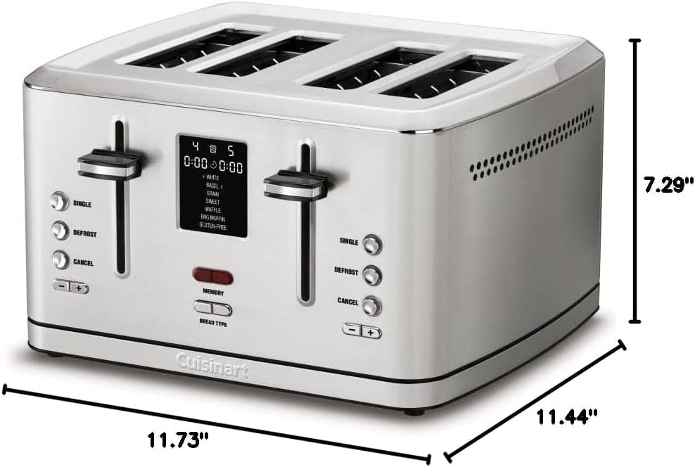 Cuisinart Slice Digital MemorySet Toaster, Stainless Steel - Certified Refurbished