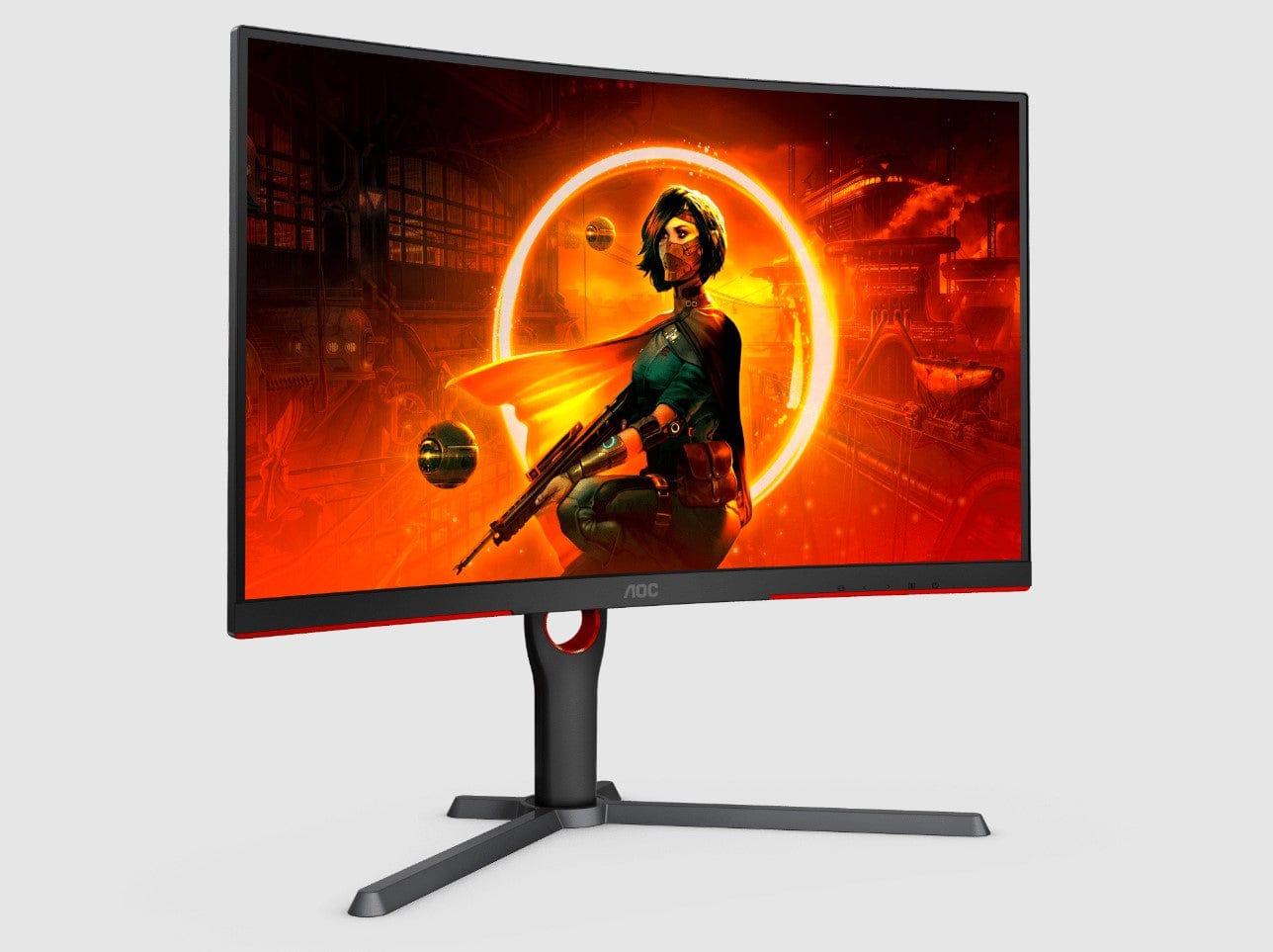 AOC CU34G3S-B 34" 3440x1440 165Hz 21:9 UltraWide Curved Monitor - Certified Refurbished