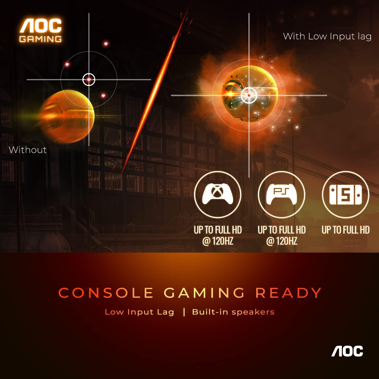 AOC CQ27G3Z 27" 2560x1440 240Hz Curved QHD Gaming Monitor - Certified Refurbished