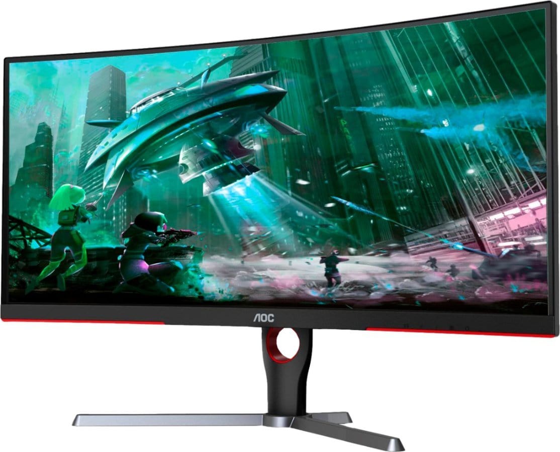 AOC CQ30G3E-B 30" 2560 x 1080 75Hz Curved Wide Gaming Monitor - Certified Refurbished