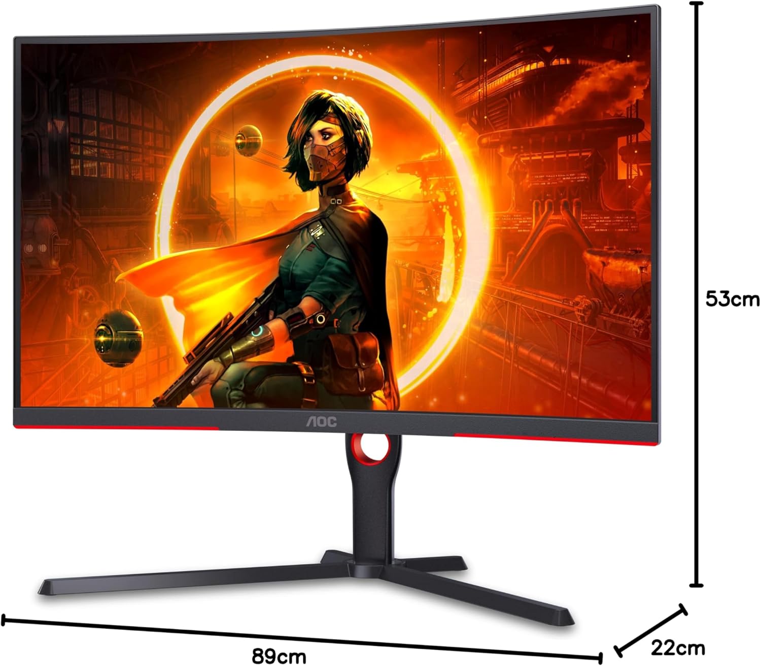 AOC 32" Quad HD 2560x1440 165Hz Curved Gaming Monitor - Certified Refurbished