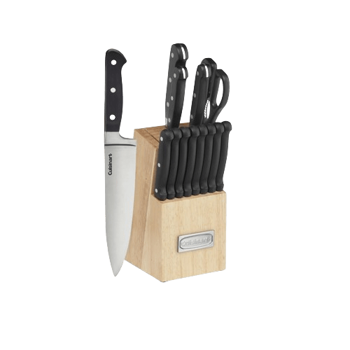 Cuisinart Triple Rivet 14 Piece Knife Block Set, Black