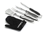 Cuisinart 4-Piece Grill Tool Set with Grill Glove, Black