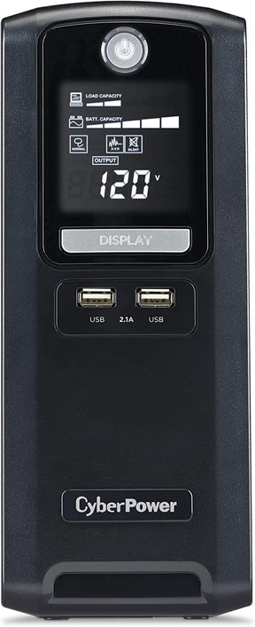 CyberPower 1350VA/810W AVR, LCD, USB 2.0 UPS System, New Battery - Certified Refurbished