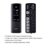 CyberPower 1500 VA/900 W Sine Wave UPS System - Certified Refurbished
