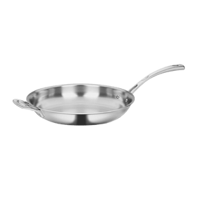 Cuisinart French Classic Tri-Ply Stainless Cookware 12" Frying Pan with Helper Handle, Silver