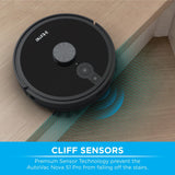 iHome AutoVac Nova S1 Pro Self Empty Robot Vacuum, LIDAR Mapping, 150 Min Runtime, Black