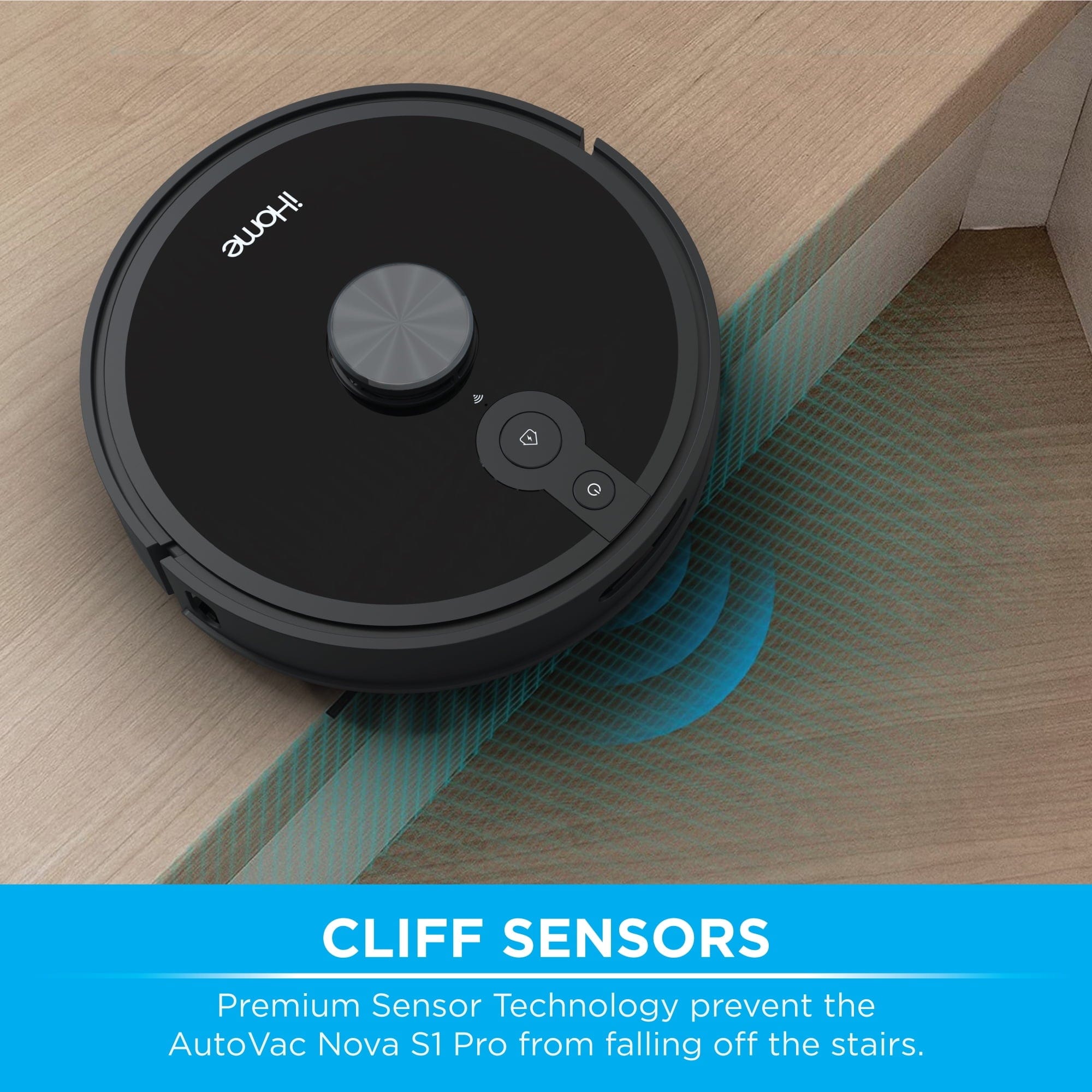 iHome AutoVac Nova S1 Pro Self Empty Robot Vacuum, LIDAR Mapping, 150 Min Runtime, Black