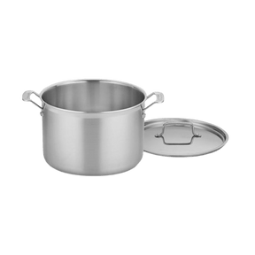Cuisinart MultiClad Pro Triple Ply Stainless Cookware 12 Quart Stockpot with Cover, Silver