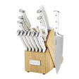 Cuisinart Triple Rivet 15 Piece Knife Block Set, White