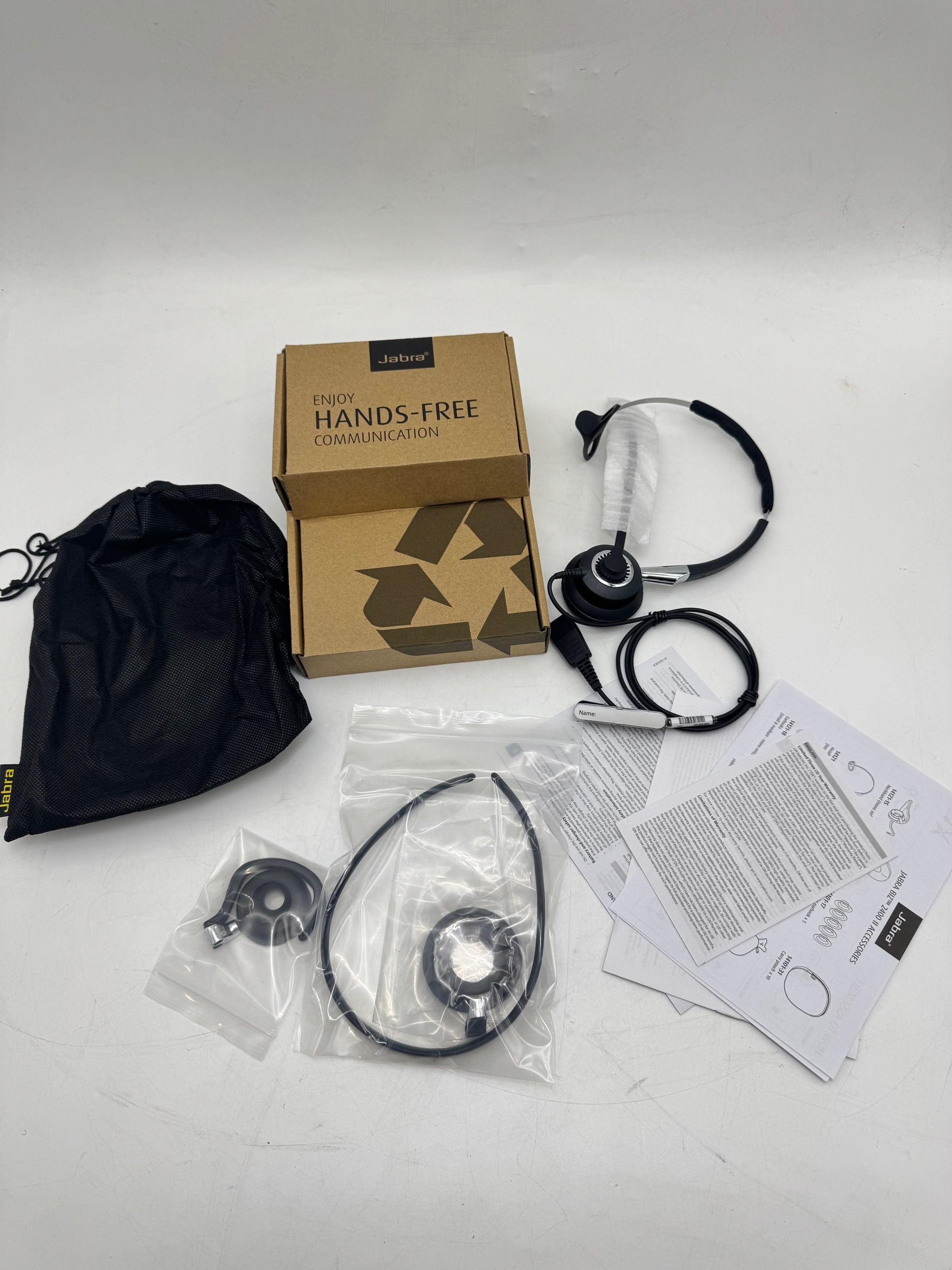 Jabra BIZ 2400 II QD Mono NC Wired Headset, 3-in-1 Convertible, Contact Center, Black - Certified Refurbished