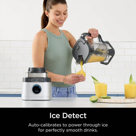 Ninja Detect Kitchen System 72-Oz Blender, 3 Speeds, Blend, Crush, Chop, Smoothies, BlendSense Technology, Silver - Certified Refurbished