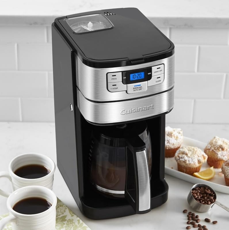 Cuisinart Grind and Brew 12 Cup Coffeemaker, Black – Certified Refurbished