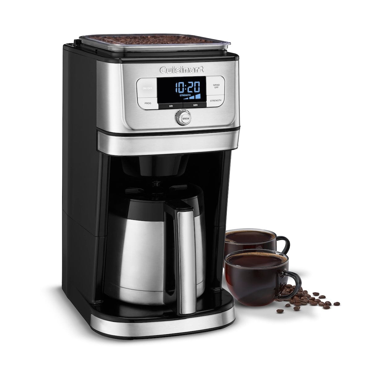 Cuisinart Fully Automatic 10 Cup Burr Grind & Brew Thermal Coffeemaker Silver - Certified Refurbished