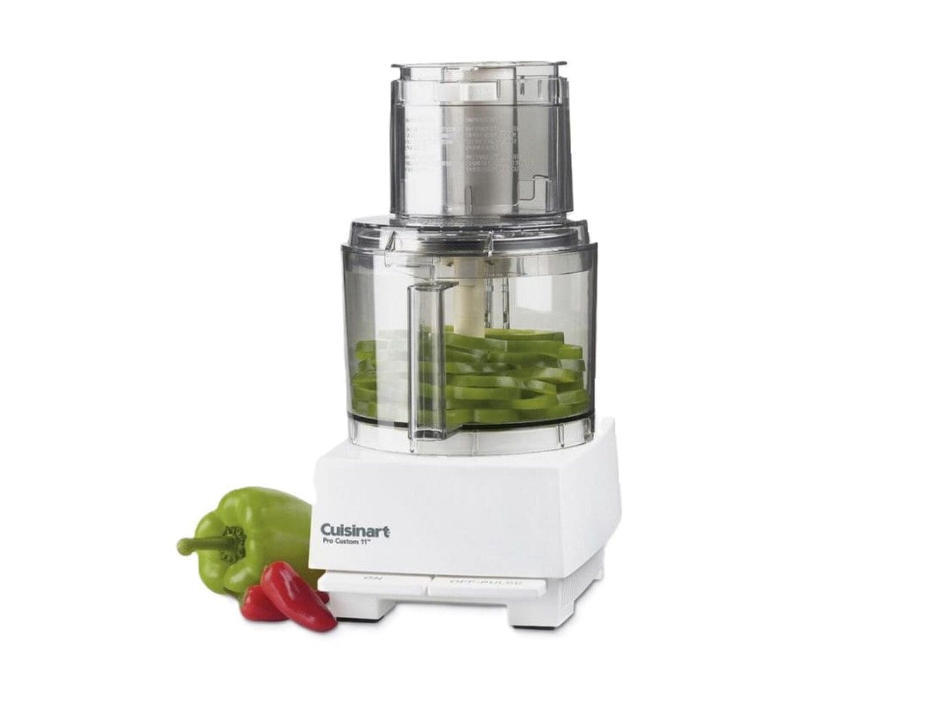 Cuisinart Food Processor, Pro Custom 11 Cup, Brushed White - Certified Refurbished