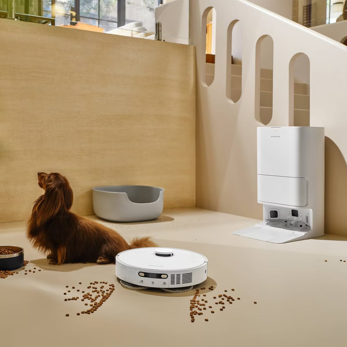 Dreame E30 Ultra Robot Vacuum and Mop with Self-Empty Base, Smart App & Voice Control, White