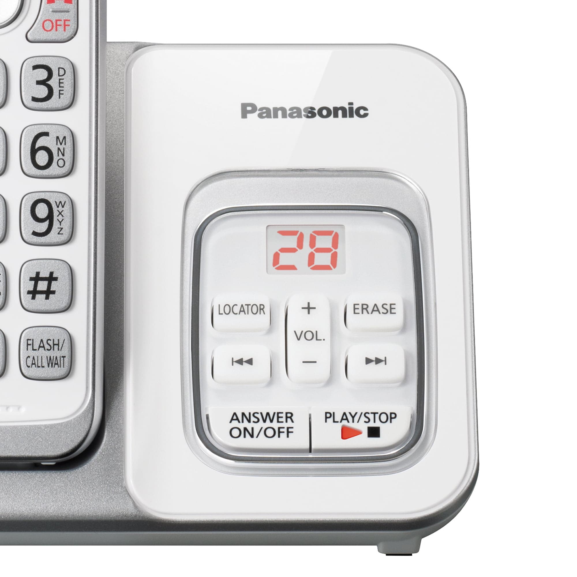 Panasonic Cordless Phone, Call Block & Answering Machine, 2 Handsets - Certified Refurbished