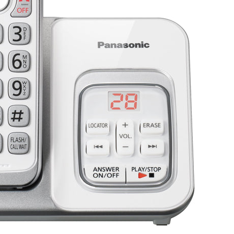 Panasonic Cordless Phone, Call Block & Answering Machine, 2 Handsets - Certified Refurbished