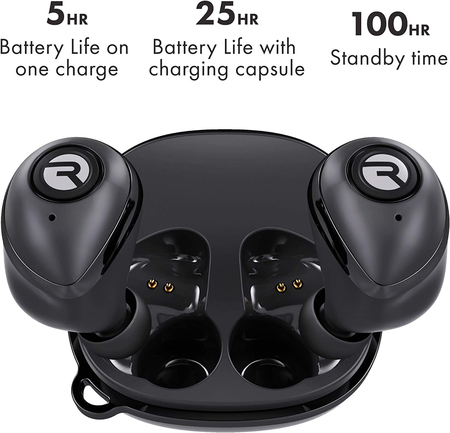 Raycon E50 Wireless Earbuds Bluetooth Headphones Black Sapphire