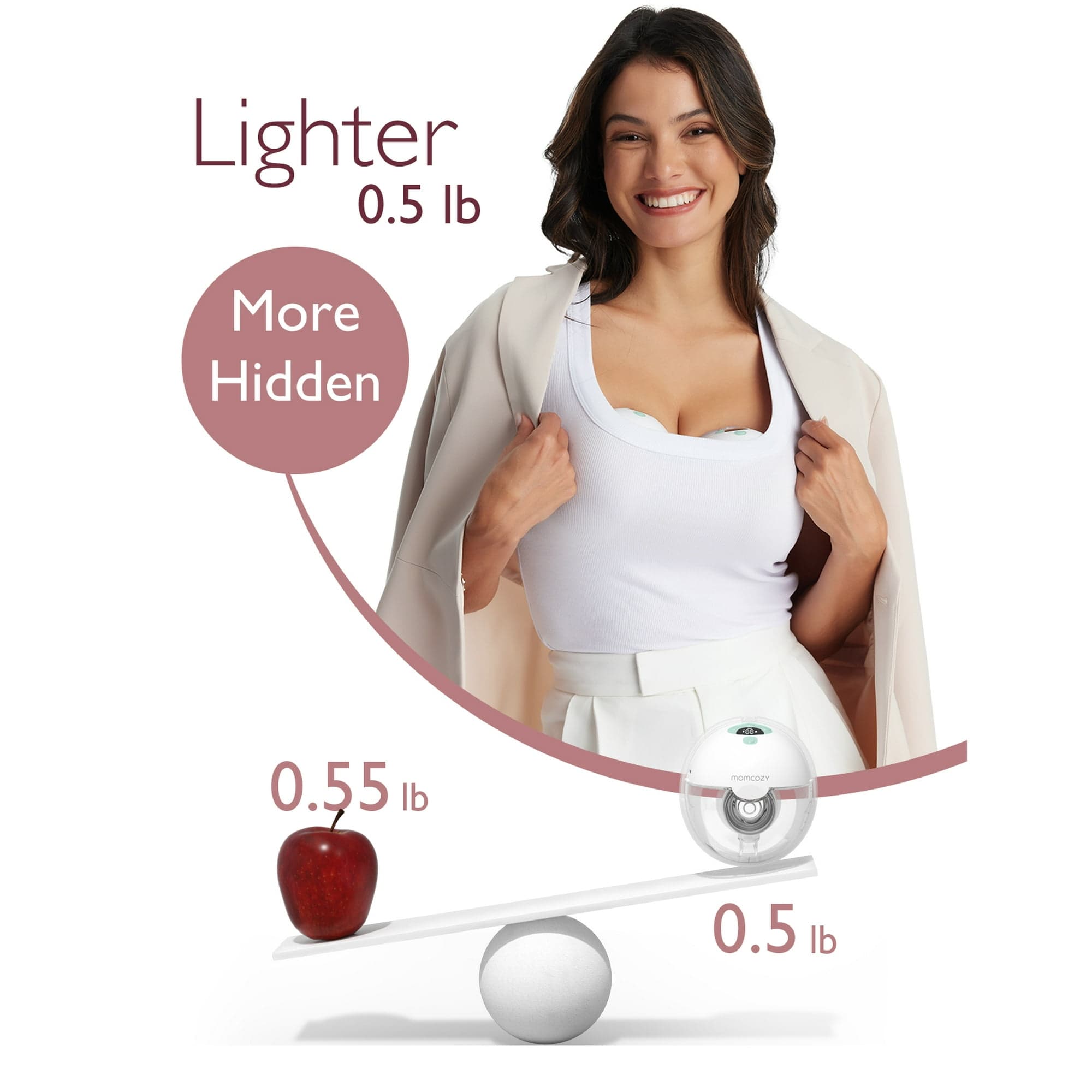 Momcozy M5 Wearable Hands-Free Breast Pump, Soft Double-Sealed Flange 24mm, 3 Modes & 9 Levels Electric Pump, 2 Pack, Green