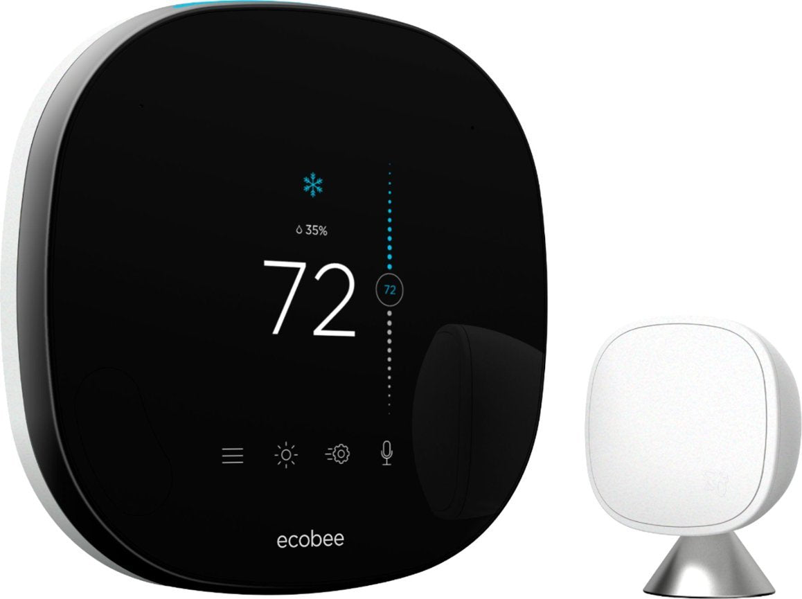 Ecobee EB-STATE5RF-01-RB Voice Control Smart Thermostat, Black - Certified Refurbished
