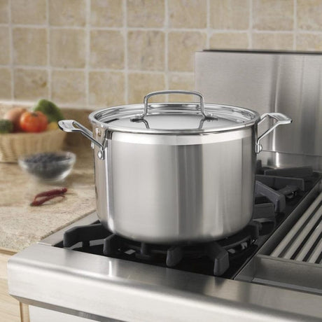 Cuisinart MultiClad Pro Triple Ply Stainless Cookware 8 Quart Stockpot, Silver