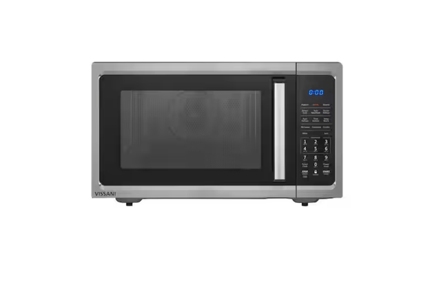 Vissani 1.5 cu. ft. 1000W Countertop Microwave with Air Fry and Sensor Cook, Stainless Steel - Certified Refurbished