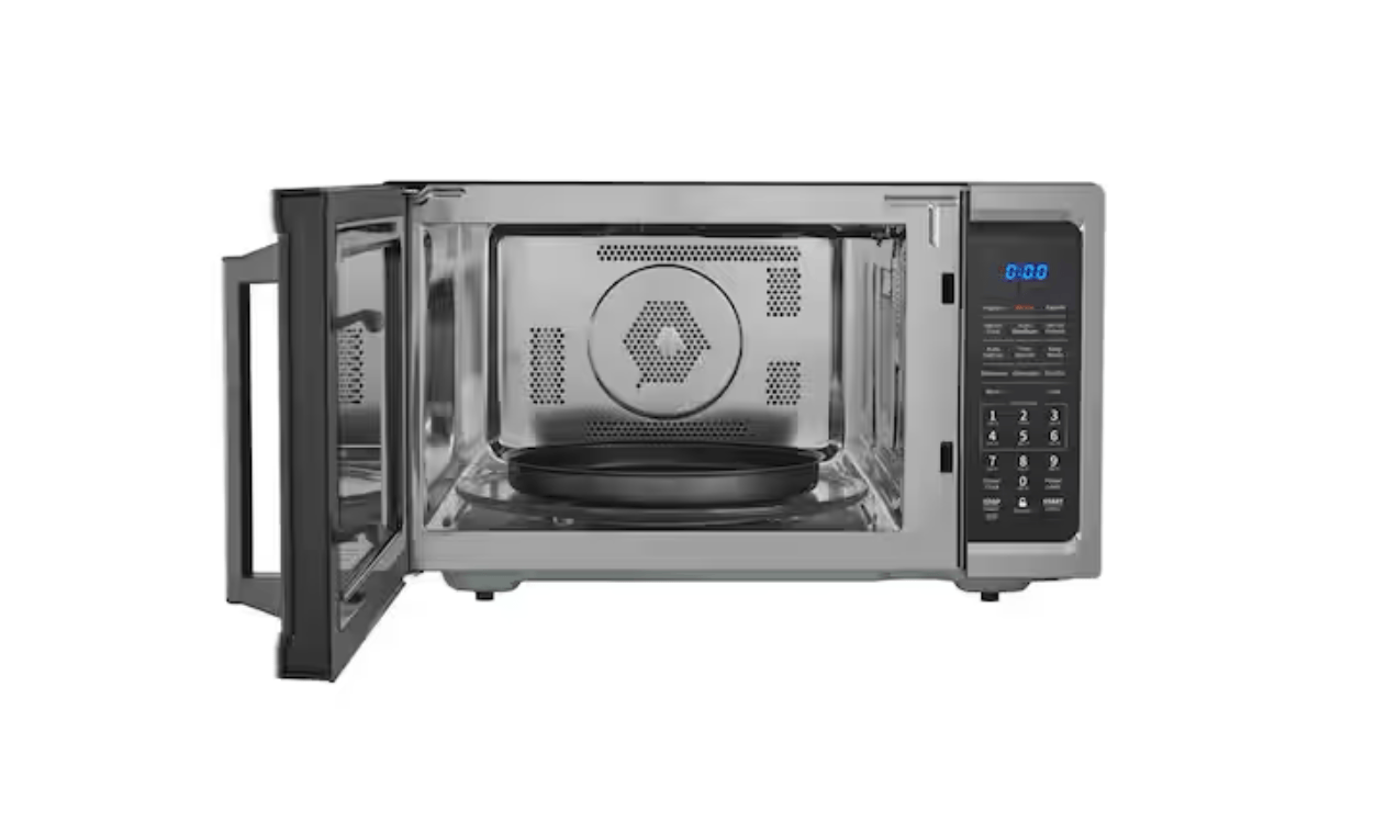 Vissani 1.5 cu. ft. 1000W Countertop Microwave with Air Fry and Sensor Cook, Stainless Steel - Certified Refurbished