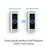 Ring Wired Doorbell Plus Smart Doorbell, 1080p HD, Color Night Vision, Dual-Band Wi-Fi, Satin Nickel - Certified Refurbished