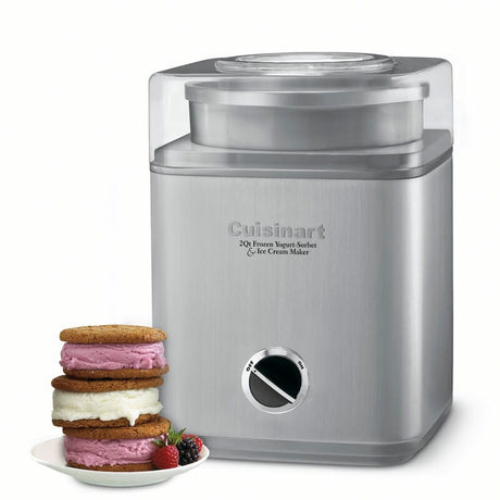 Cuisinart Pure Indulgence 2 Quart Frozen Yogurt-Sorbet & Ice Cream Maker, Silver