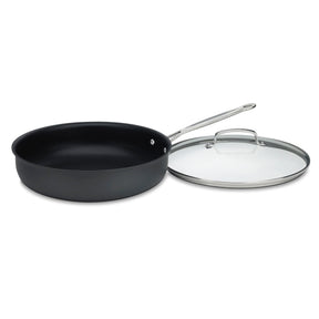 Cuisinart Chef's Classic™ Nonstick Hard Anodized 12" Deep Frying Pan with Cover, Black