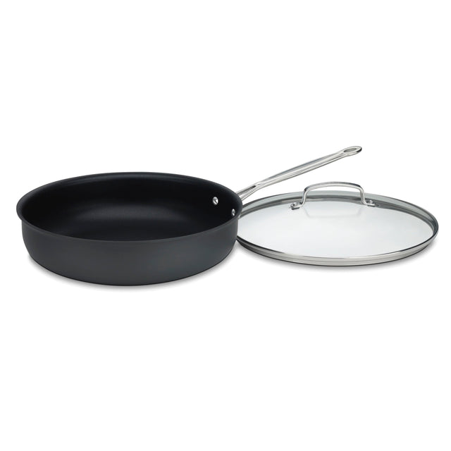 Cuisinart Chef's Classic™ Nonstick Hard Anodized 12" Deep Frying Pan with Cover, Black