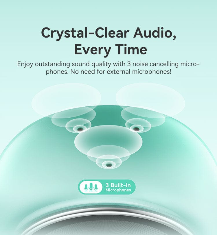 EMEET Piko+ Dual-lens 4K Webcam, Cute Appearance and Privacy Design, Work with EMEET Studio, Black