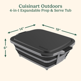 Cuisinart 4-in-1 Expandable Prep & Serve Tub, Black