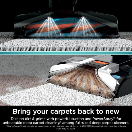 Shark CarpetXpert Upright Carpet Upholstery Cleaner with StainStriker Carpet Shampooer, Cyan - Open Box