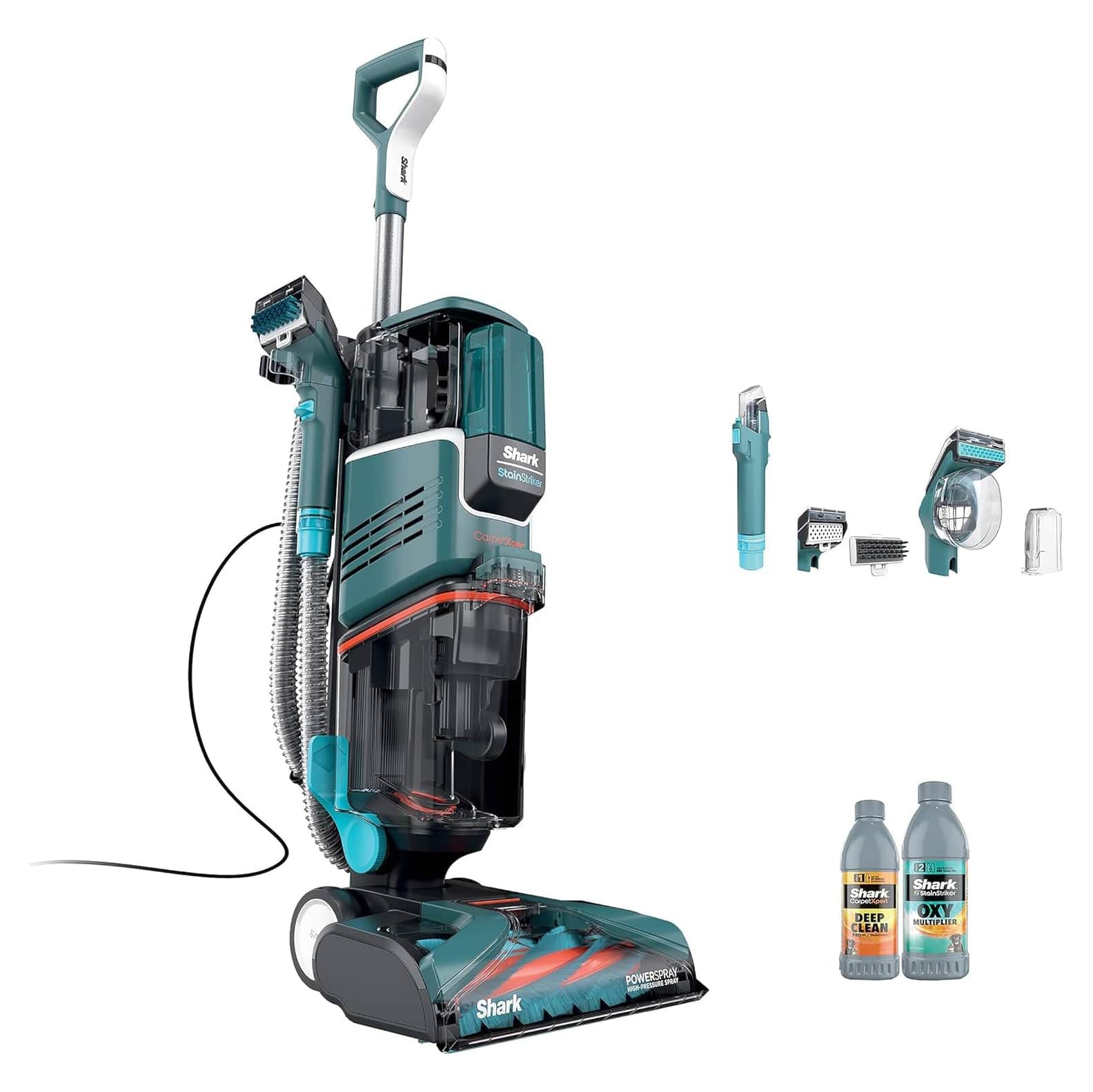 Shark CarpetXpert with Stainstriker Deep Carpet Cleaner, Teal - Certified Refurbished