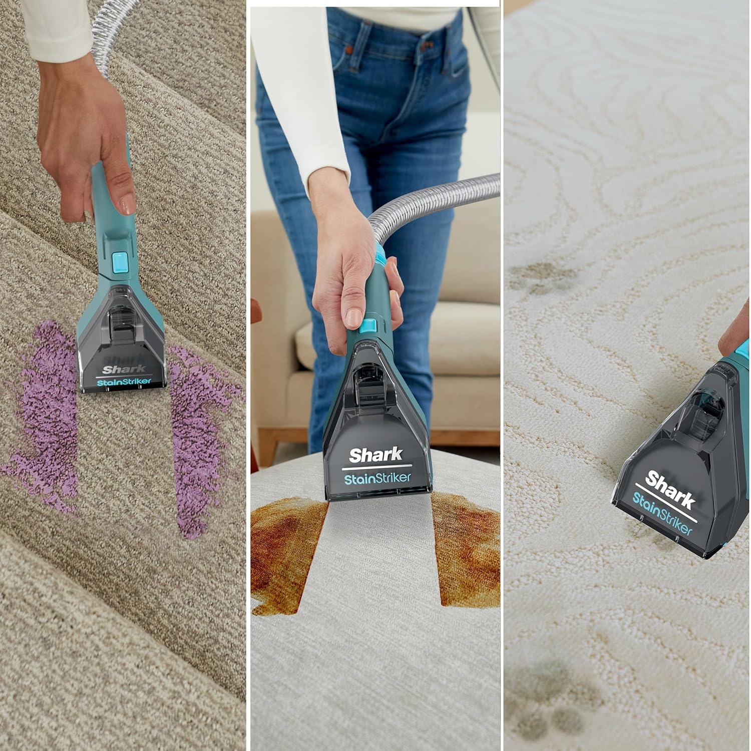 Shark CarpetXpert with Stainstriker Deep Carpet Cleaner, Teal - Certified Refurbished