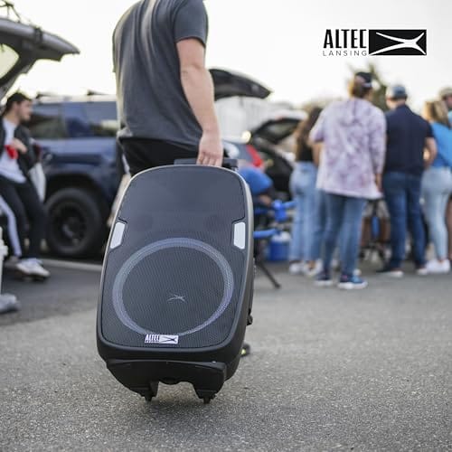 Altec Lansing Soundrover Bluetooth Wireless Rechargeable PA Speaker, Black