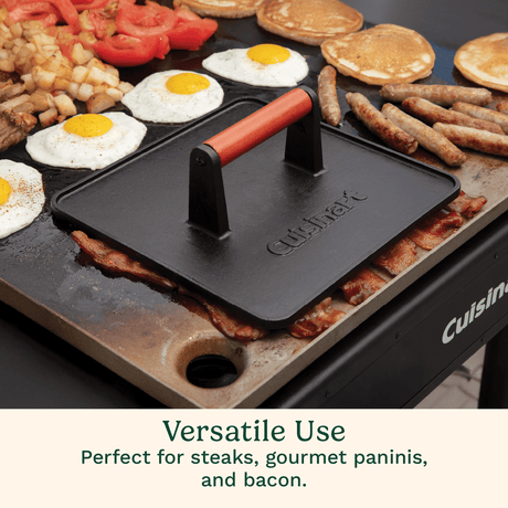 Cuisinart XL Cast Iron Griddle Press, 10"L x 10"W