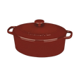 Cuisinart Chef’s Classic™ Enameled Cast Iron Cookware 5.5 Quart Oval Covered Casserole, Red