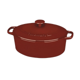 Cuisinart Chef’s Classic™ Enameled Cast Iron Cookware 5.5 Quart Oval Covered Casserole, Red