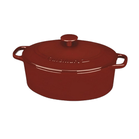 Cuisinart Chef’s Classic™ Enameled Cast Iron Cookware 5.5 Quart Oval Covered Casserole, Red