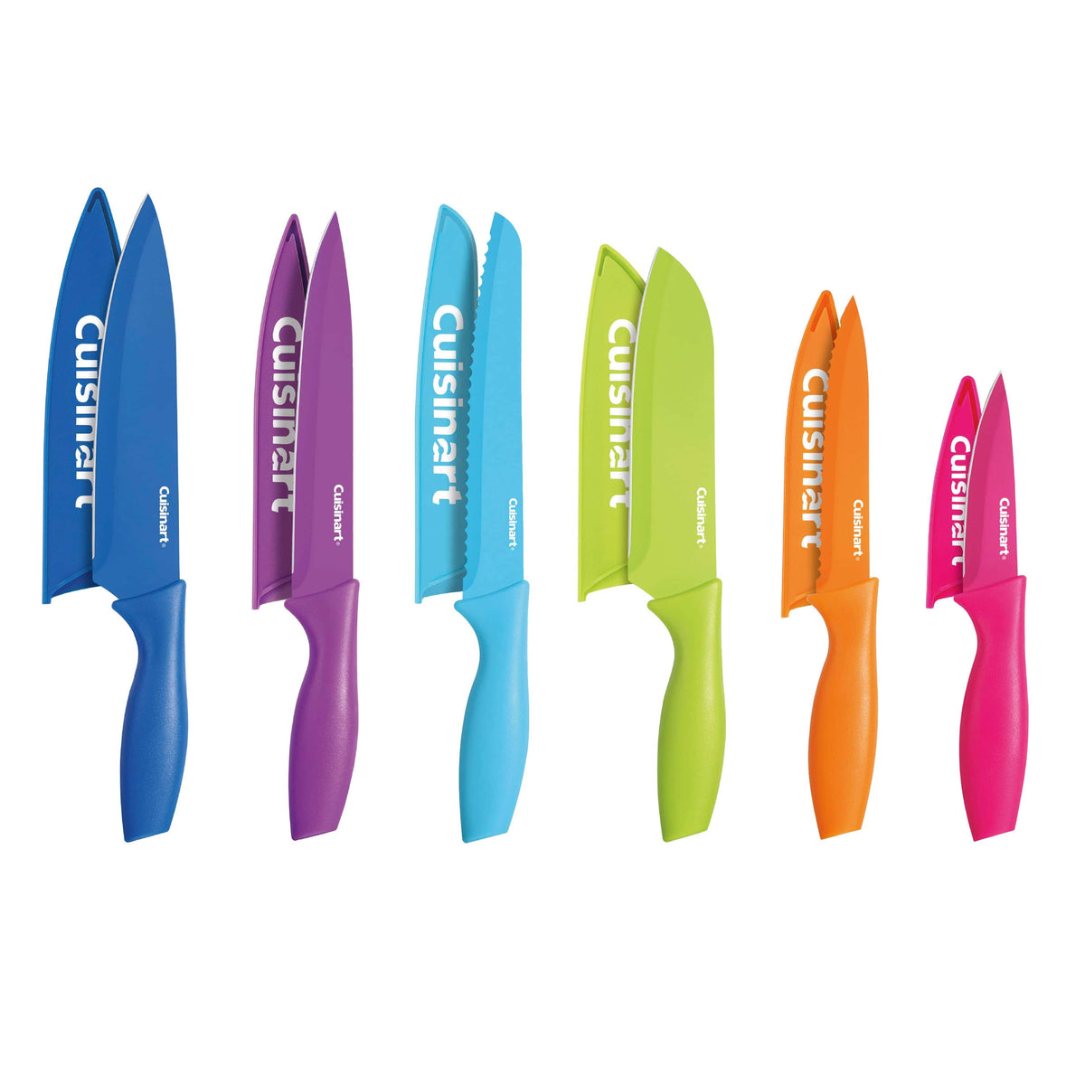 Cuisinart 12pc Ceramic-Coated Knife Set, Multicolor