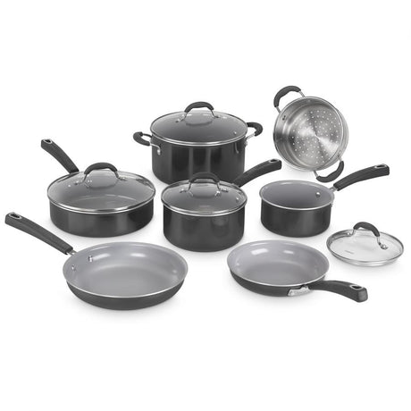 Cuisinart 11 Piece Set Ceramica XT Nonstick Cookware, Black