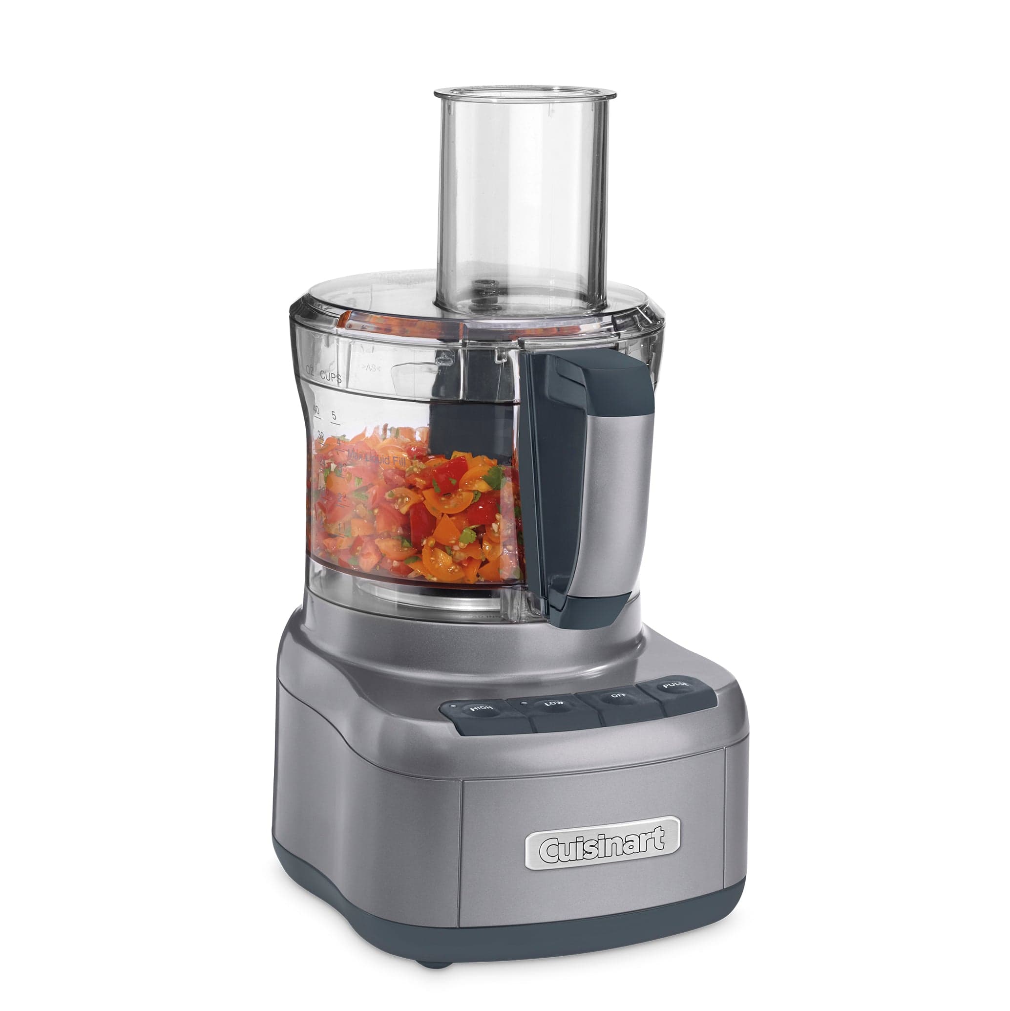 Cuisinart Elemental 8 Cup Food Processor, Gunmetal - Certified Refurbished