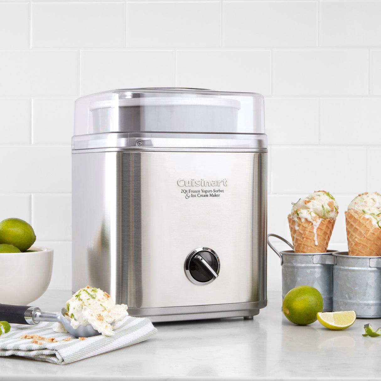 Cuisinart Pure Indulgence 2 Quart Frozen Yogurt-Sorbet & Ice Cream Maker, Silver