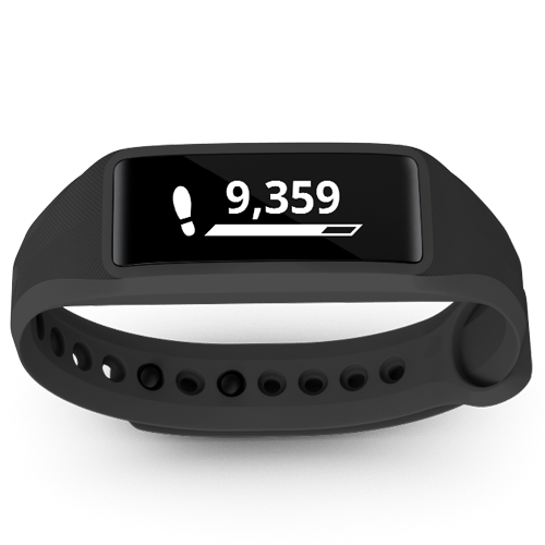 Striiv Fusion 2 Activity Tracker - Fitness and Sleep Tracking Smartwatch, 3 Color Bands Included (Black, Pink, Blue)