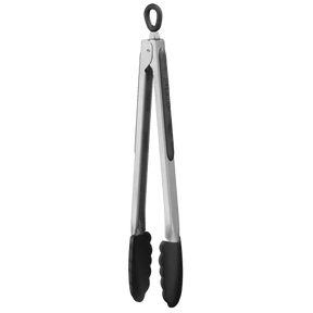 Cuisinart 12" Silicone Tongs, Black