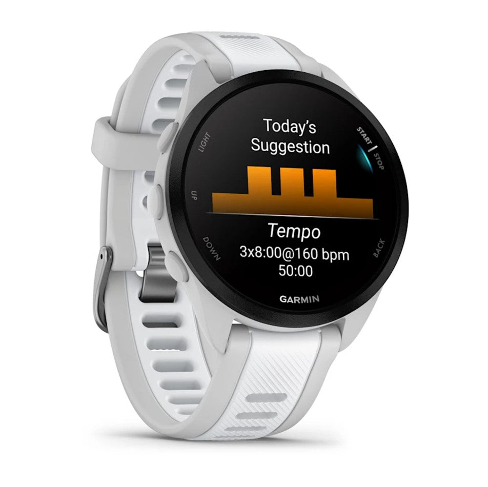 Garmin Forerunner 165 Running Smartwatch, Mist Grey/Whitestone - Certified Refurbished