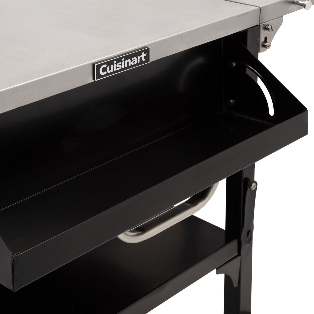 Cuisinart Prep 'n Cook Outdoor Table and Grill Stand, Black Stainless